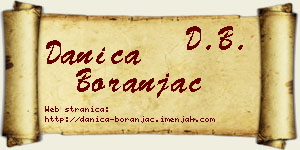 Danica Boranjac vizit kartica